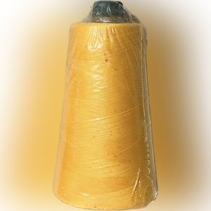 🍄NEW Yellow Thread Cone 6,000 Yards Polyester Sewing Art Surging Craft